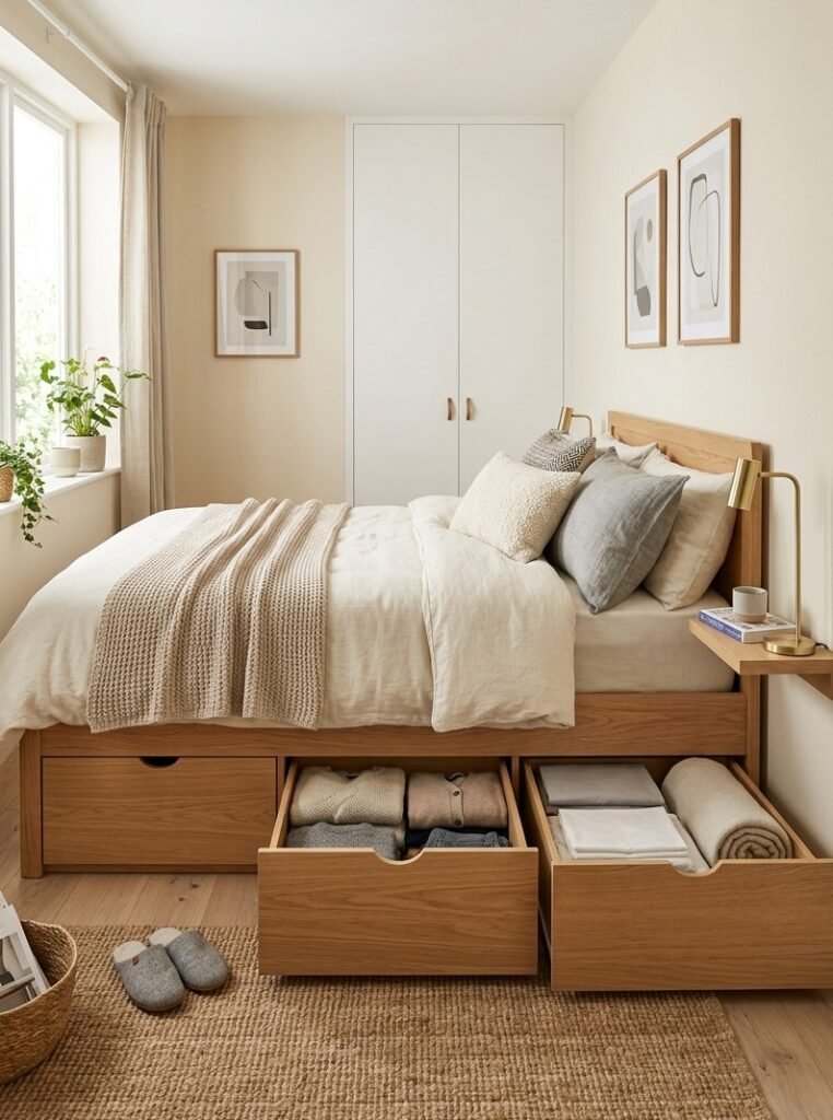 15 Small Bedroom Ideas That Actually Save Space 5 H 5