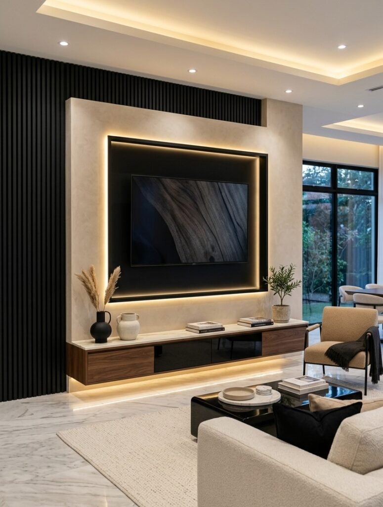 10 Modern Luxury TV Wall Ideas for a Stylish Living Room 2 Tv-Unit-Design