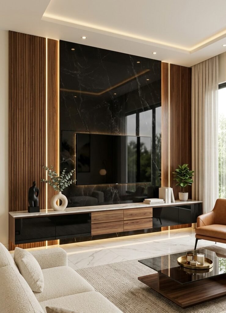 10 Modern Luxury TV Wall Ideas for a Stylish Living Room 3 Tv-Unit-Design