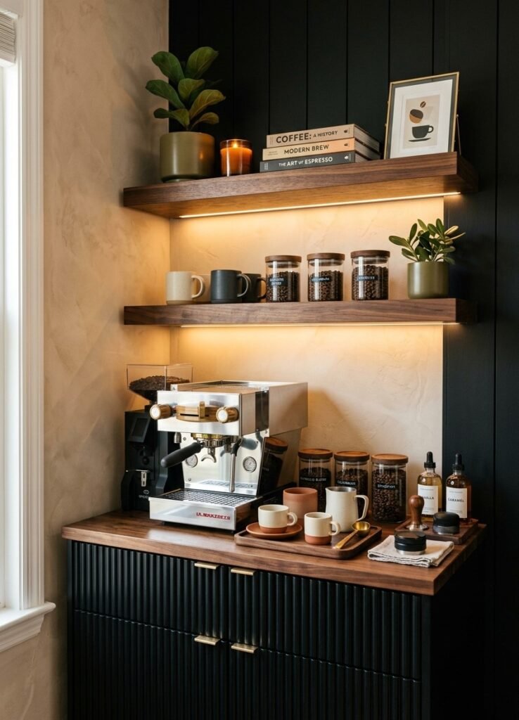10 Coffee Bar Ideas for Small Spaces to Make Your Space Feel Like a Café 1 Coffee-bar-ideas-for-small-spaces