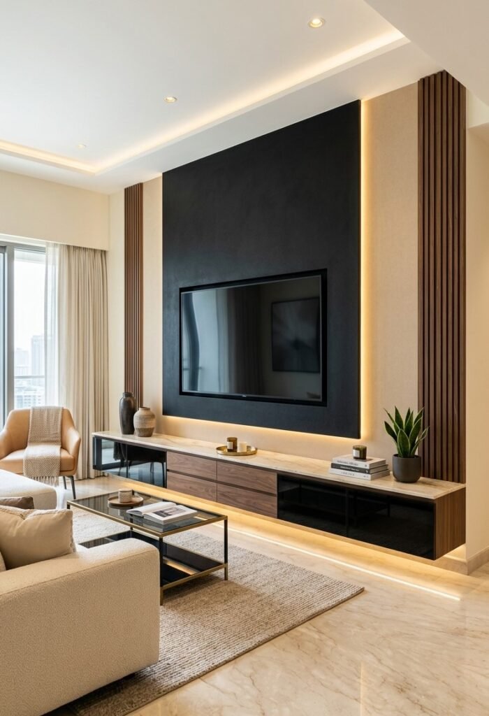 10 Modern Luxury TV Wall Ideas for a Stylish Living Room 5 Tv-Unit-Design