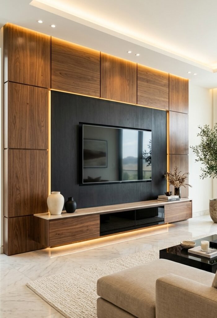 10 Modern Luxury TV Wall Ideas for a Stylish Living Room 7 Tv-Unit-Design