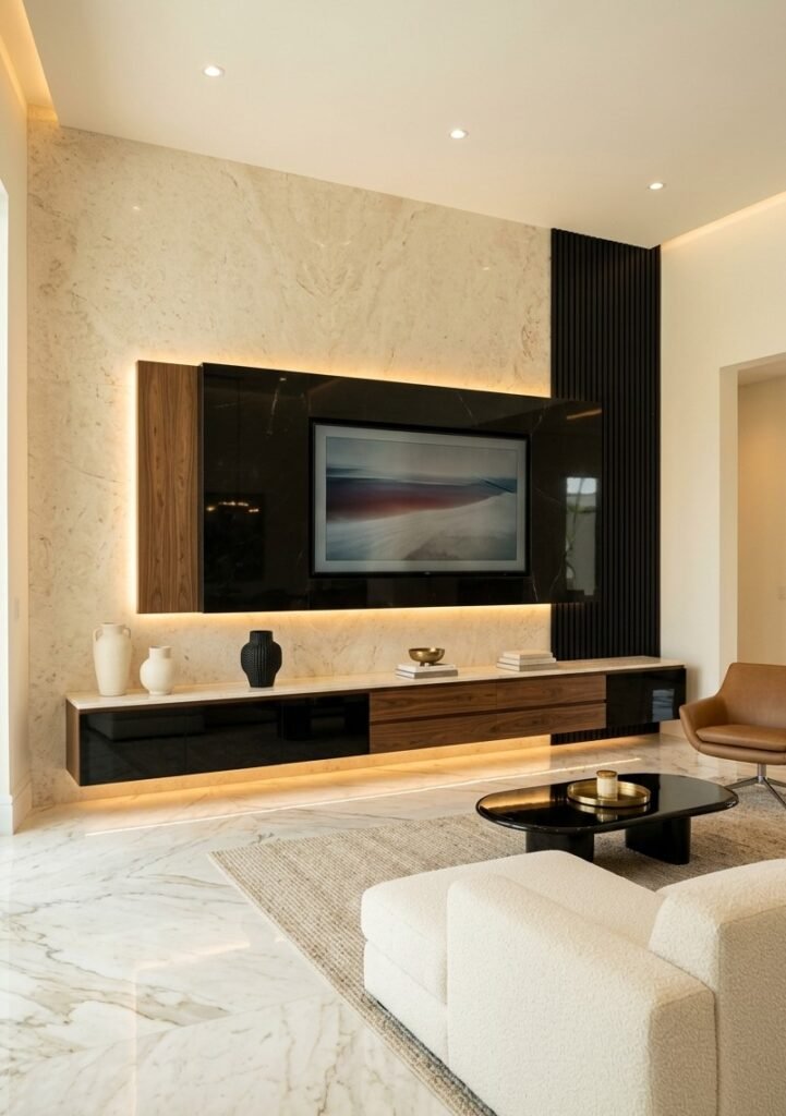 10 Modern Luxury TV Wall Ideas for a Stylish Living Room 9 Tv-Unit-Design